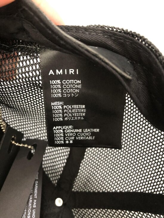 Amiri Black Trucker Hat with White Star Baseball Cap main image 9